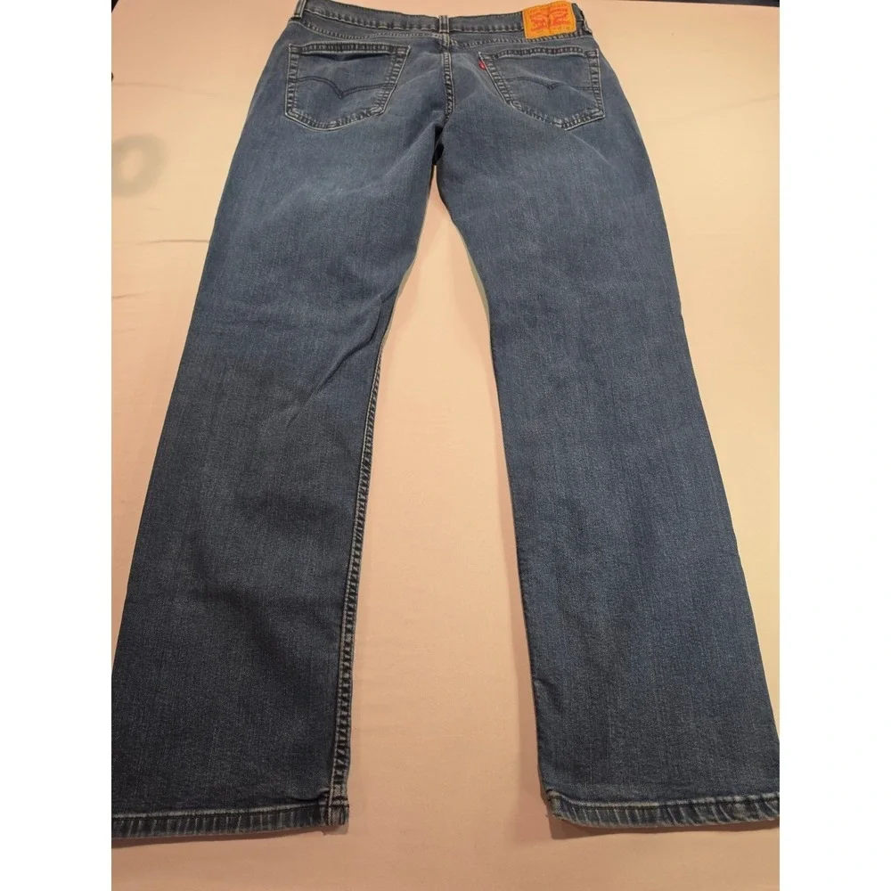 Levis 514 Straight Fit Mens Blue Denim Jeans 36x32 Medium Wash 00514-0809